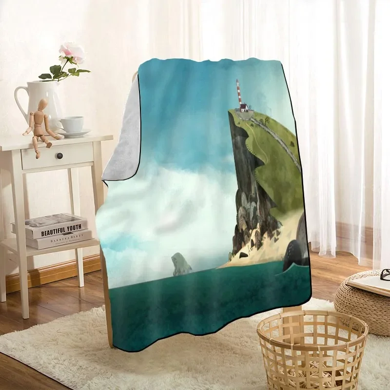 أغنية ثلاثية الأبعاد محمولة من البحر مخصصة بطانية رمي أغنية ، بطانيات شخصية ، مناسبة للأريكة والسرير والسيارة والمنسوجات المنزلية #3