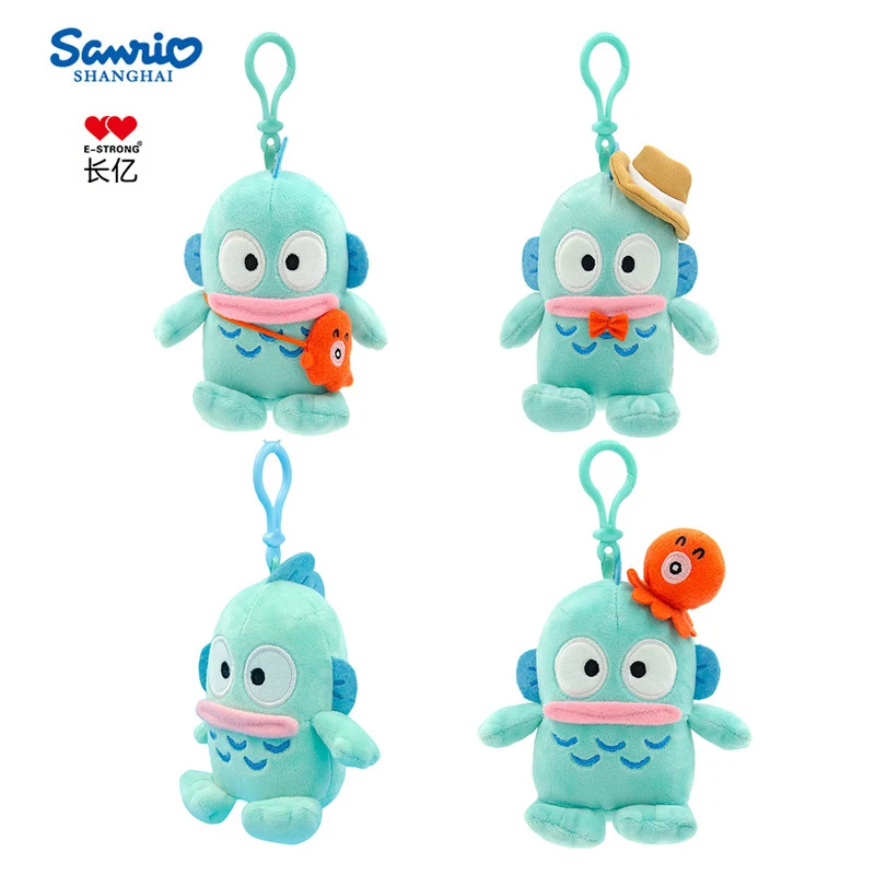 

Sanrio Plush Toy Pendant Kawaii Cartoon Figure Hangyodon PP Cotton Stuffed Model Dolls Keychain Accessories Decoration Gifts