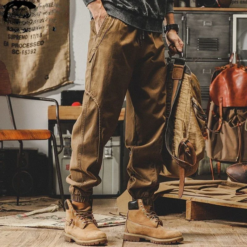 Cargo Pants for Men Multi Pocket Multipockets Trousers Skinny Slim Loose Techwear Regular Fit New In Y2k Vintage Long JJ1393