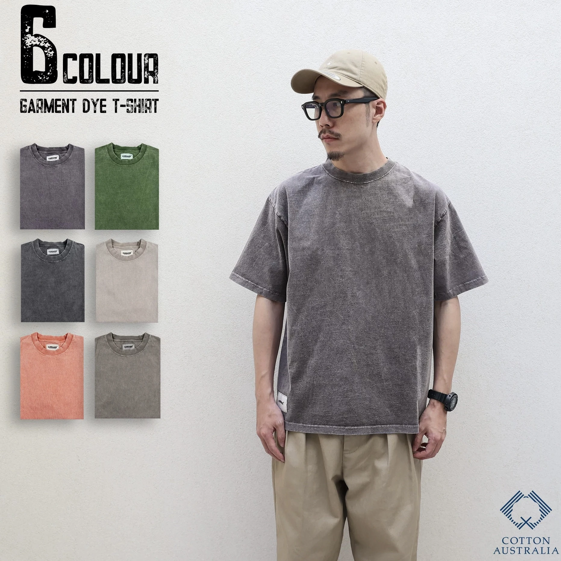 

Футболка свободного кроя из чистого австралийского хлопка с круглым вырезом и коротким рукавом, повседневная, летняя, молодежная, базовая модель