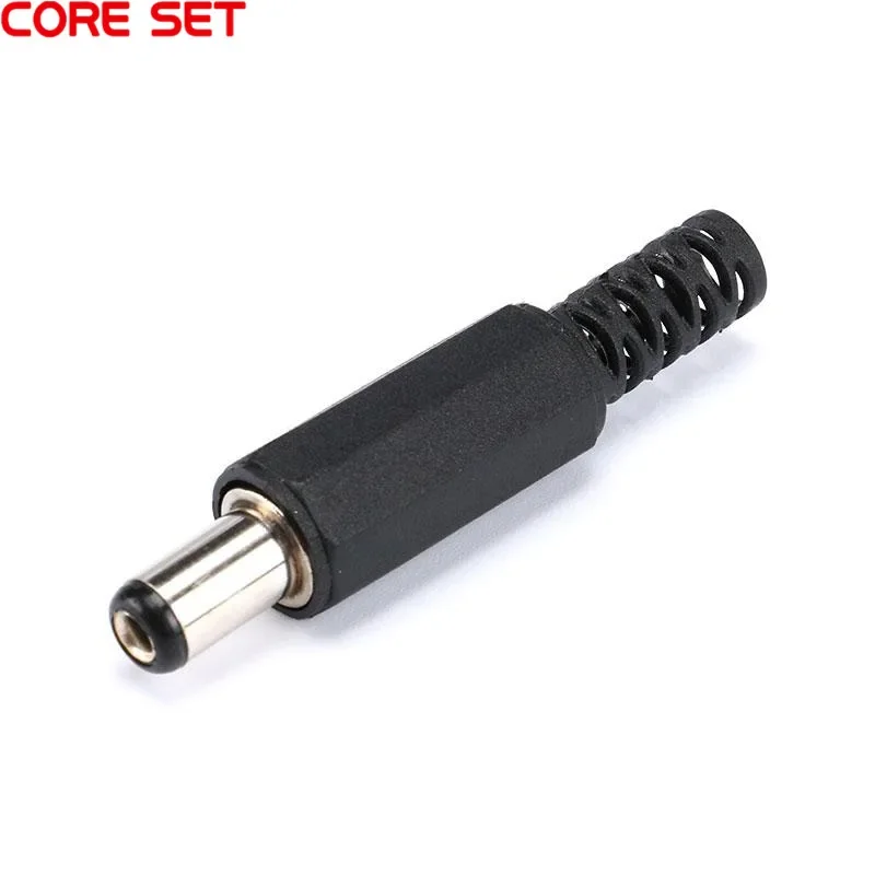 10pcs Connectors 5.5x2.1mm 3.5x1.3mm Power Plug Male Female Jack Socket Nut Panel Mount Power Adapter Connector 5.5*2.1