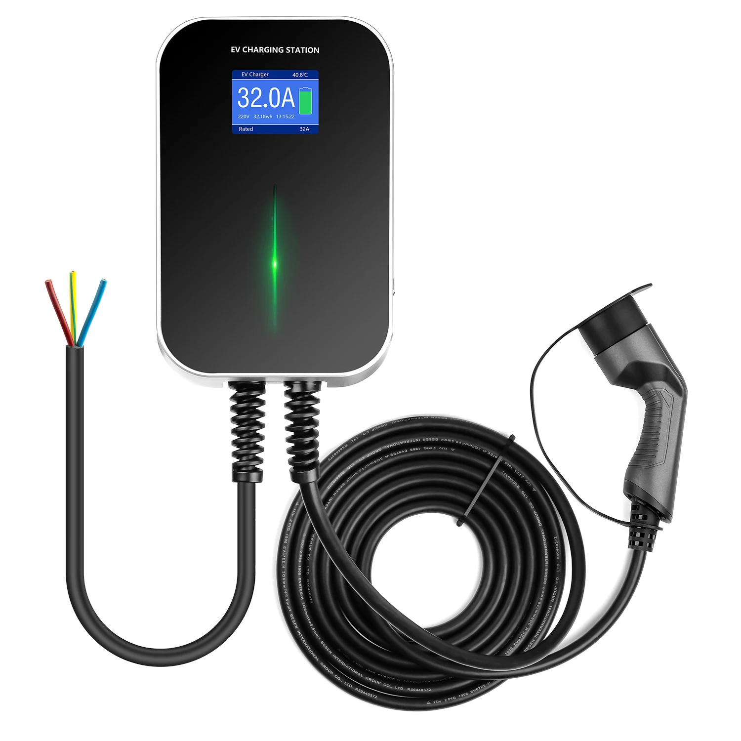 

32A 3Phase Car Charger EVSE Wallbox 7KW 22KW EV Charger Electric Vehicle Charging Station with Type 2 Cable IEC 62196-2 Socket