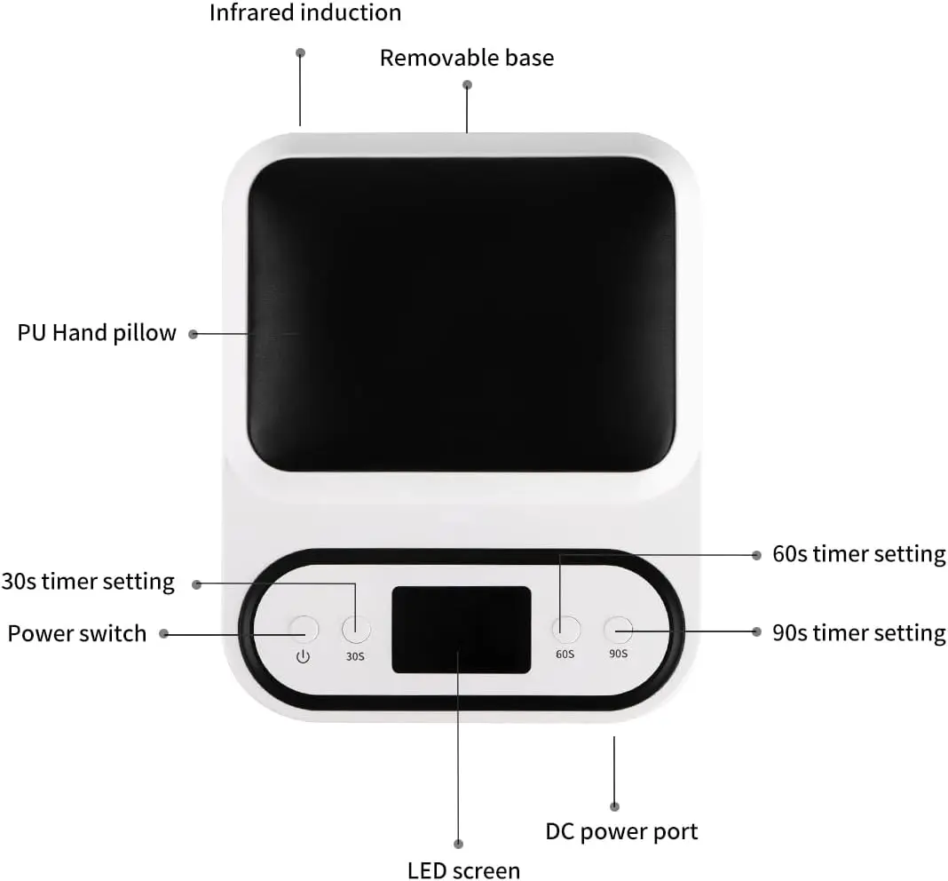 เครื่องอบเล็บยูวีแอลอีดีแบบมืออาชีพ ชาร์จซ้ำได้ พกพาสะดวก 2-in-1 ไร้สาย กำลังไฟ 48 วัตต์ พร้อมที่รองมือ สำหรับใช้ในร้านเสริมสวยและที่บ้าน