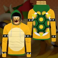 Sudaderas con capucha de Super Brother Bowser, Sudadera con capucha con estampado 3D de Bowser de dibujos animados, Sudaderas con capucha de moda para hombres y mujeres, Sudaderas de gran tamaño