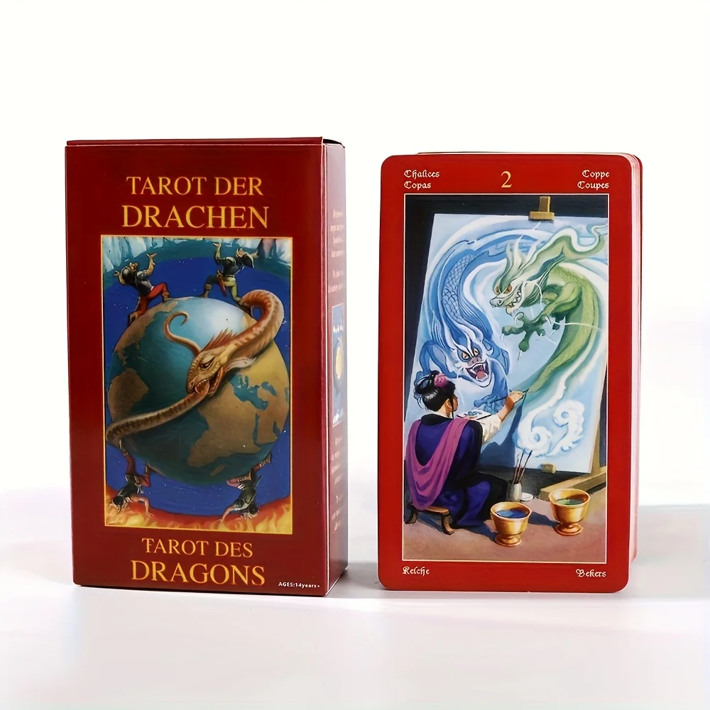 

Earth Dragon Pattern Tarot Cards - A 78-card set of oracle divination Tarot game cards