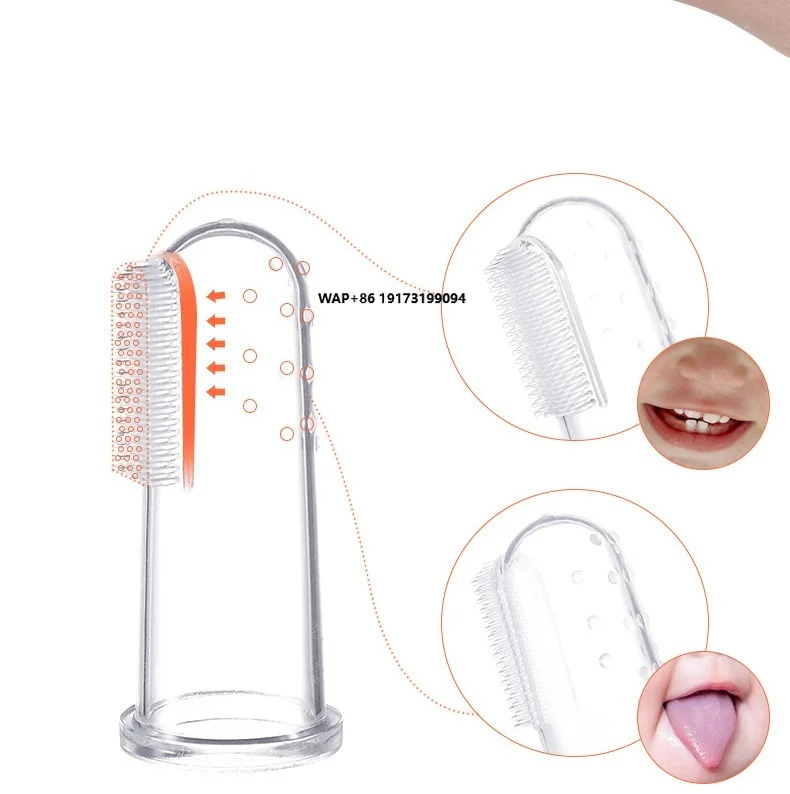 BPA Free Finger Brush Teether Soft Toothbrush Finger Toothbrush Silicone Children's Toothbrush for Babies and Toddlers