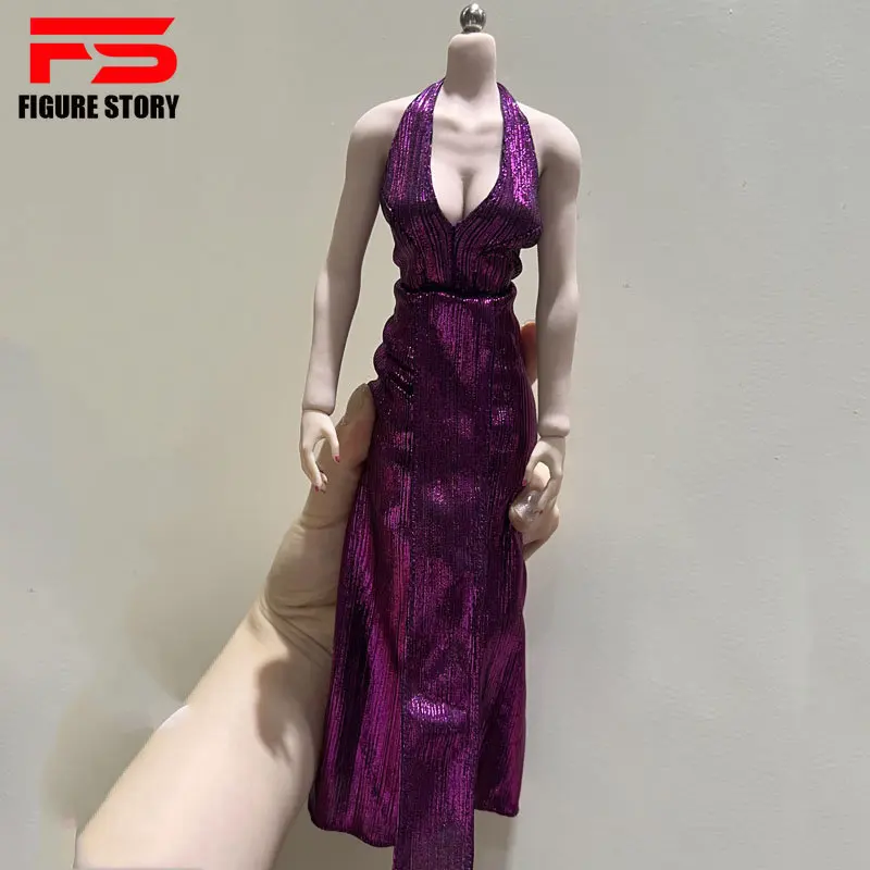 Poptoys f23 1/6 escala bonecas femininas roupas vestido longo caber 12 model action figura de ação modelo corpo