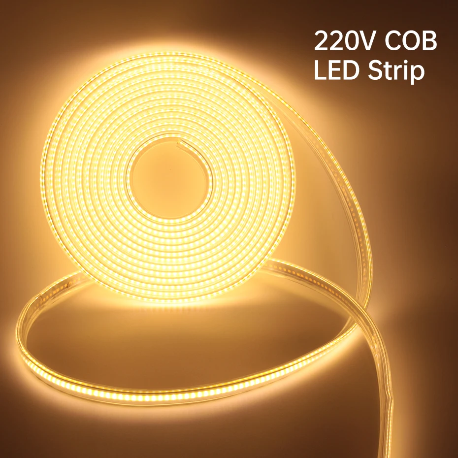 220V COB LED Strip Light 288LEDs/m Super Bright IP65 Waterproof S3644c5fd208c4468bf320aeb0e604bbbZ