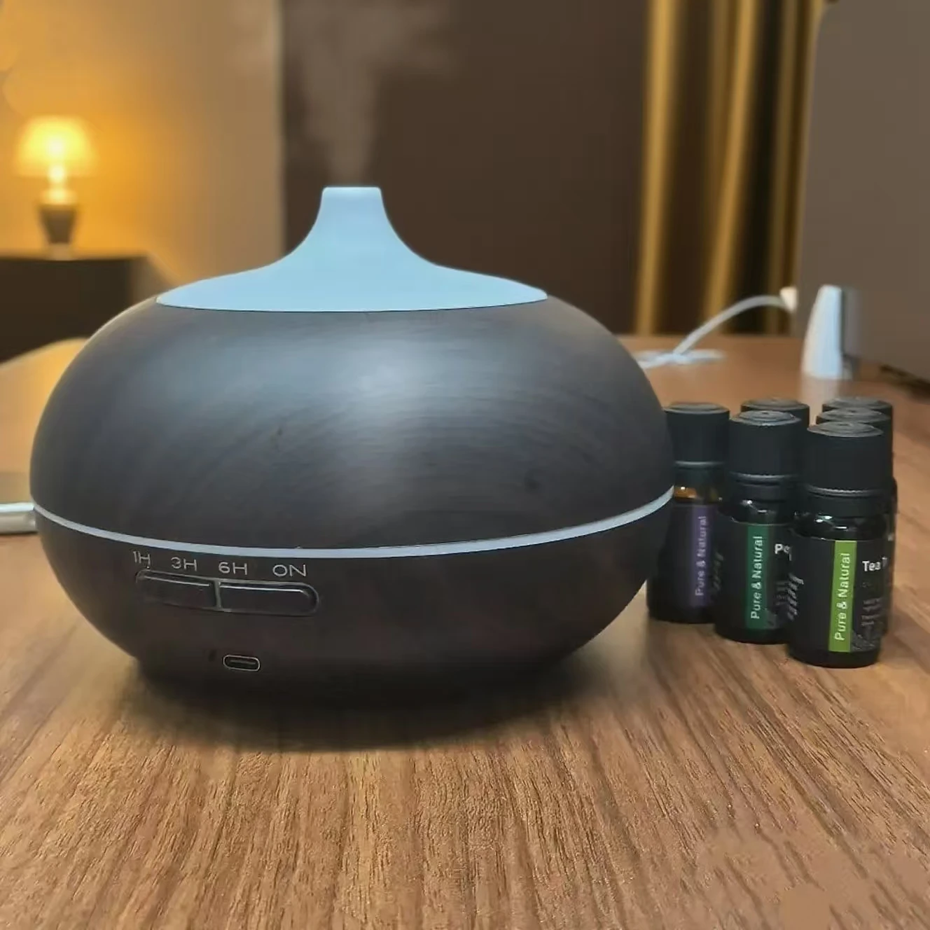 موزع روائح الزيوت العطرية بالموجات فوق الصوتية سعة 550 مل: عطر ومرطب 2 في 1 مع إيقاف تلقائي + 4 مؤقتات - مثالي لغرفة النوم المنزلية #2