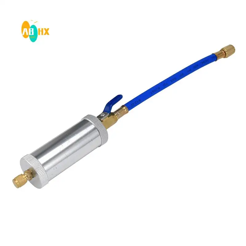 

ABHX-Dye Injector Air Conditioning Car Oil Injection R12 R134A R22 Dye Injection 2 Ounce Pure Liquid Coolant Filler Tube