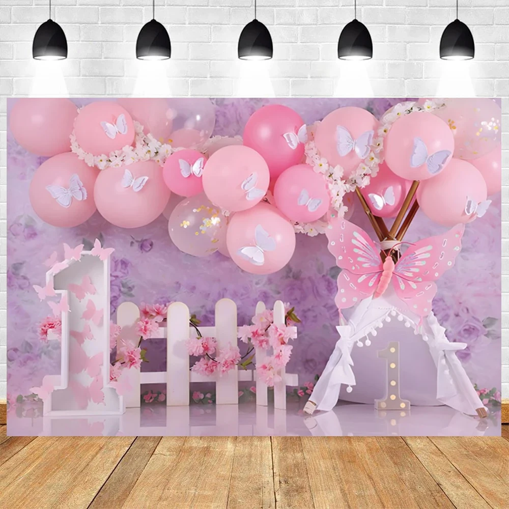 Newborn Baby First Birthday Theme Balloons Kids Baby Shower Cake Smash Tent Flower Room Interior Photography Banner Decor Props