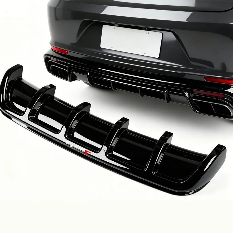 1Pcs Universal Car Shark Fin Rear Bumper Diffuser External Airflow Reflector Accessory Kit Made Auto Accessories