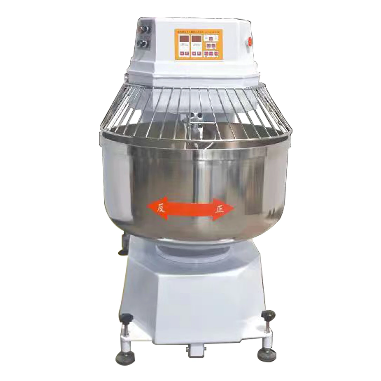 High Quality Stainless Heavy-duty  Double Motions and Double Speeds 100 kg Flour commercial Spiral Dough Mixer