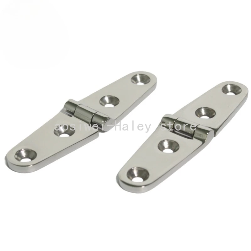 

1Pcs Marine 316 Stainless Steel 103x27mm Heavy Duty Cast Boat Door Strap Hinge 6 Holes Mirror Polish