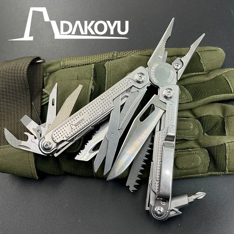 

SwissTech/DAKOYU Multitool Replaceable Parts Manual Diy Multi Tool Folding Scissors Cutter EDC Survival Equipment Manual Pliers