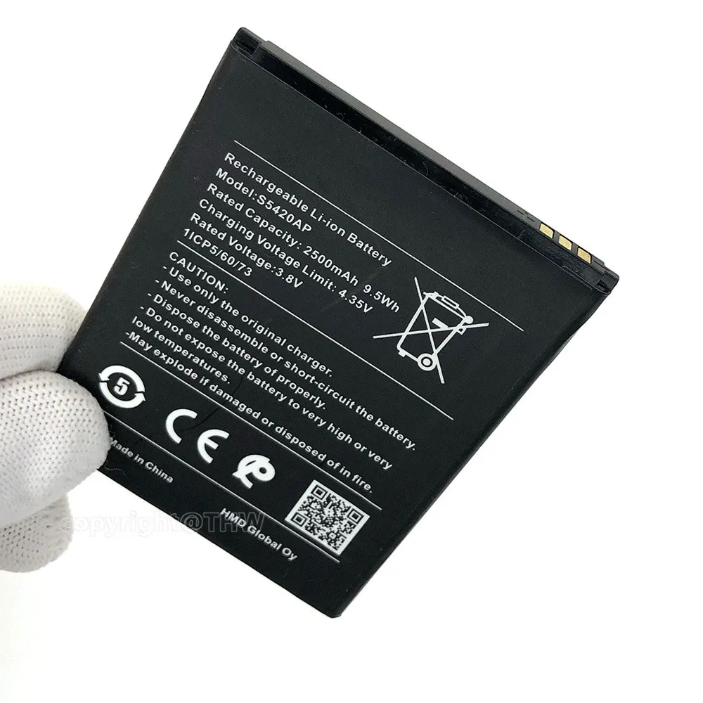 Replacement Battery 2500mAh S5420AP Battery For NOKIA C1 TA1165 TA 1165 S5420AP Original Phone High Quality Batteries