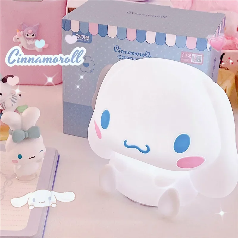 

Sanrios Cartoon Kawaii Cinnamoroll Bedroom Small Night Light Bedroom Decoration Atmosphere Pat Night Light Cute Birthday Gift