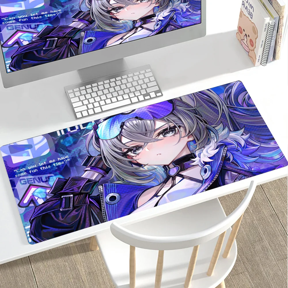 Super Cute Silver Wolf Honkai Star Rail Mousepad Large Gaming PC Mouse Pad LockEdge Computer Keyboard Table Desk Mat Mice Mats