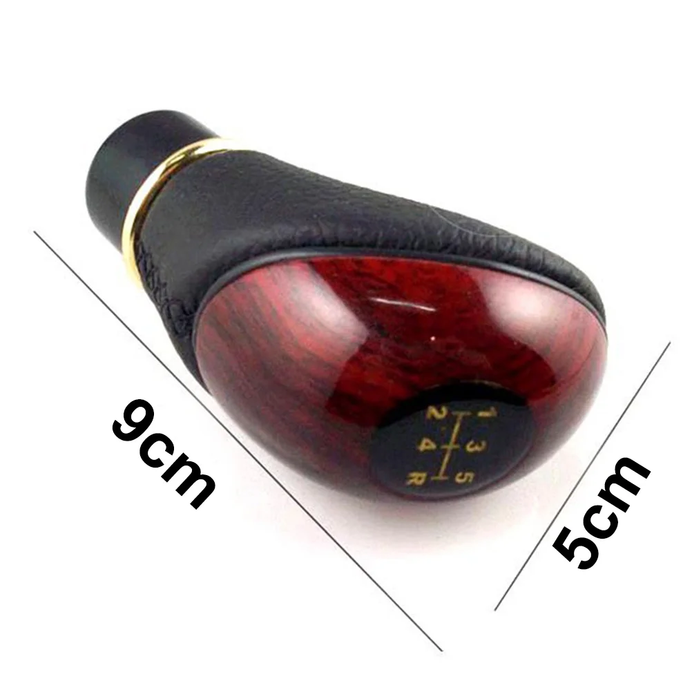 

Car Gear Knob Artificial Peach Wood Manual Stick Shift Universal Fit For Auto Vehicles Shifter Lever Upgrade