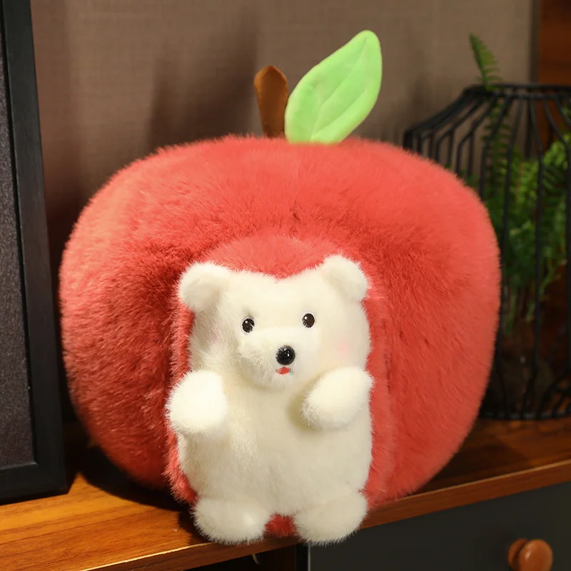 The new cross-border Apple Hedgehog plush toy can be a good choice as a holiday birthday gift