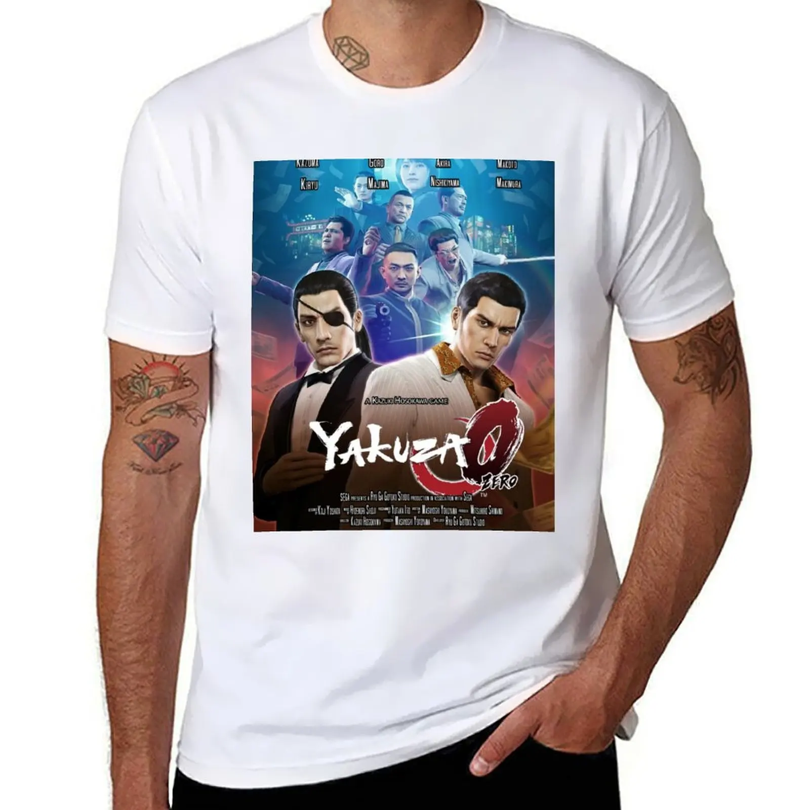 

Yakuza 0 Movie Poster T-Shirt man tshirt cotton tshirt 100% man t shirt heavy cotton T-Shirt