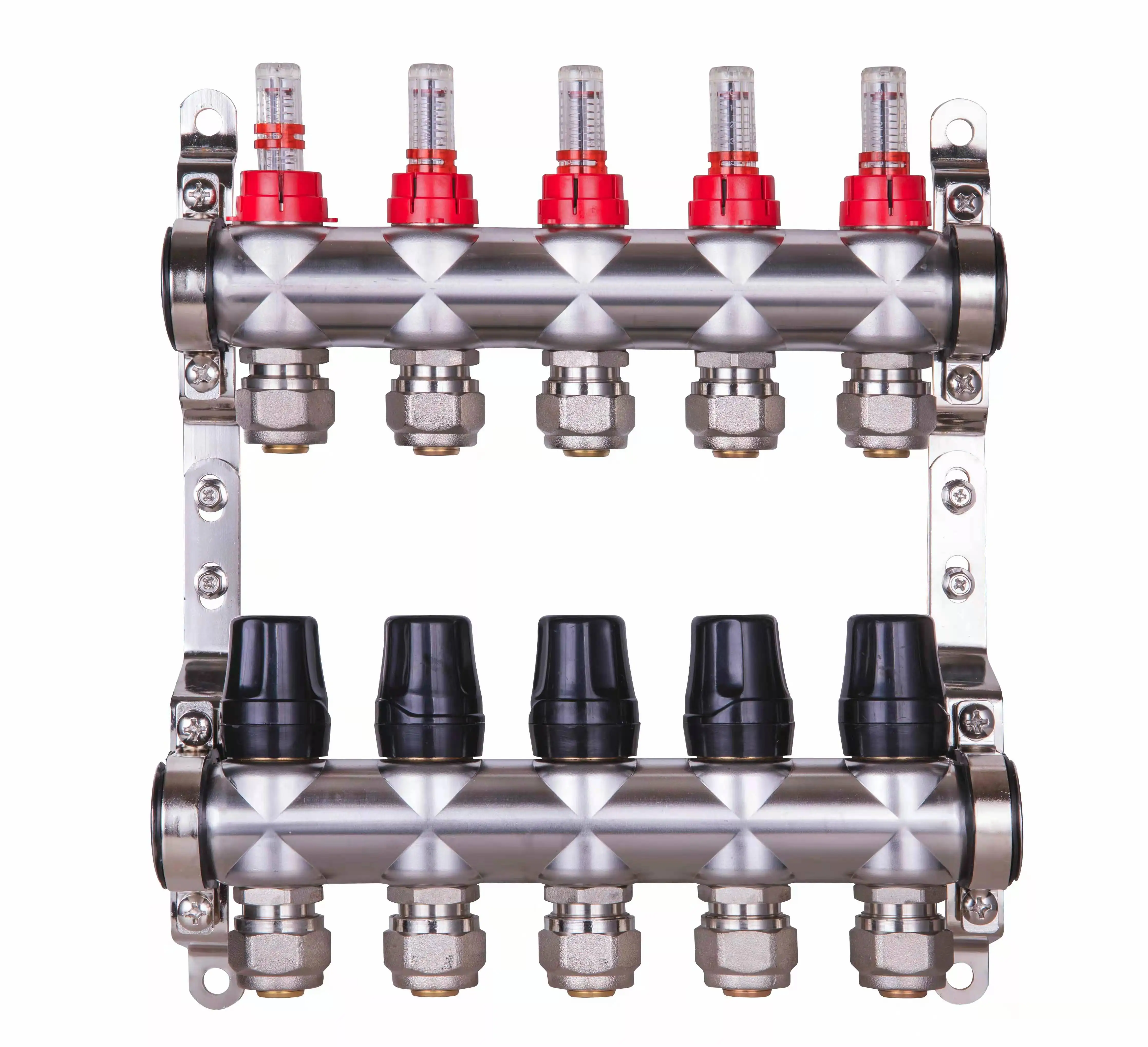 ATV&UTVModern Stainless Steel 304 Water Distribution Flow Meters for Hydronic Floor Heating Systems ISO 228 Certified Durable Ea