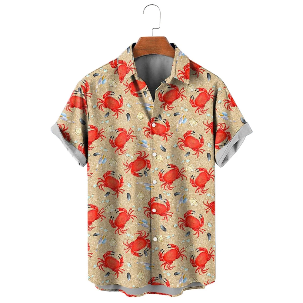 HX Mens Shirts Fashion Brand Cute Dogs Puppies Printed Tops Casual Beach Shirts Single-breasted Men's Clothing Ropa Hombre