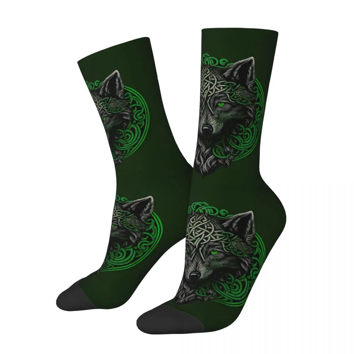 Celtic Irish Knot With Wolf (2) Unisex Winter Socks Windproof Happy Socks Street Style Crazy Sock