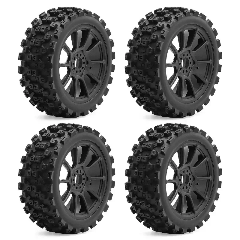 

115mm Wheel Rim and Tires RC Tyre 17mm Hex for RC Car Parts Off Road Buggy 1/8 ARRMA TYPHON KYOSHO HSP Upgrade Parts