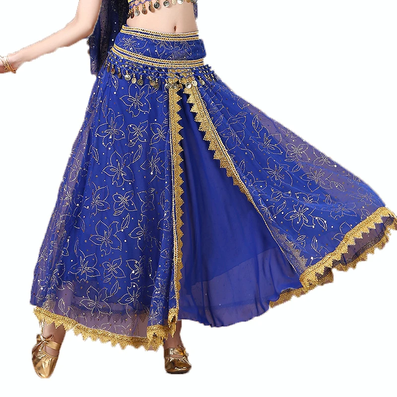 Women Arab Halloween Costume Skirt Belly Dance Performance Suit Stage Dancewear Outfit Adult Indian Practice Long Skirt Clothes