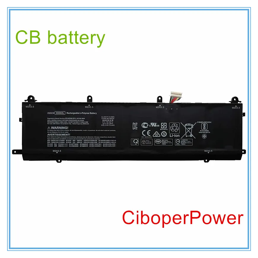 Laptop Battery BN06XL 11.55V 72.9Wh HSTNN-IB9A For Spectre X360 15-EB Convertible 15-EB L68235-1C1 L68299-005 Series