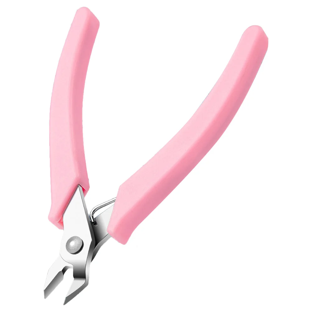 Szczypce do usuwania ozdób ze stali nierdzewnej z antypoślizgowym uchwytem, przenośne narzędzie do manicure do zdobienia paznokci, trymer do usuwania łańcuszków.