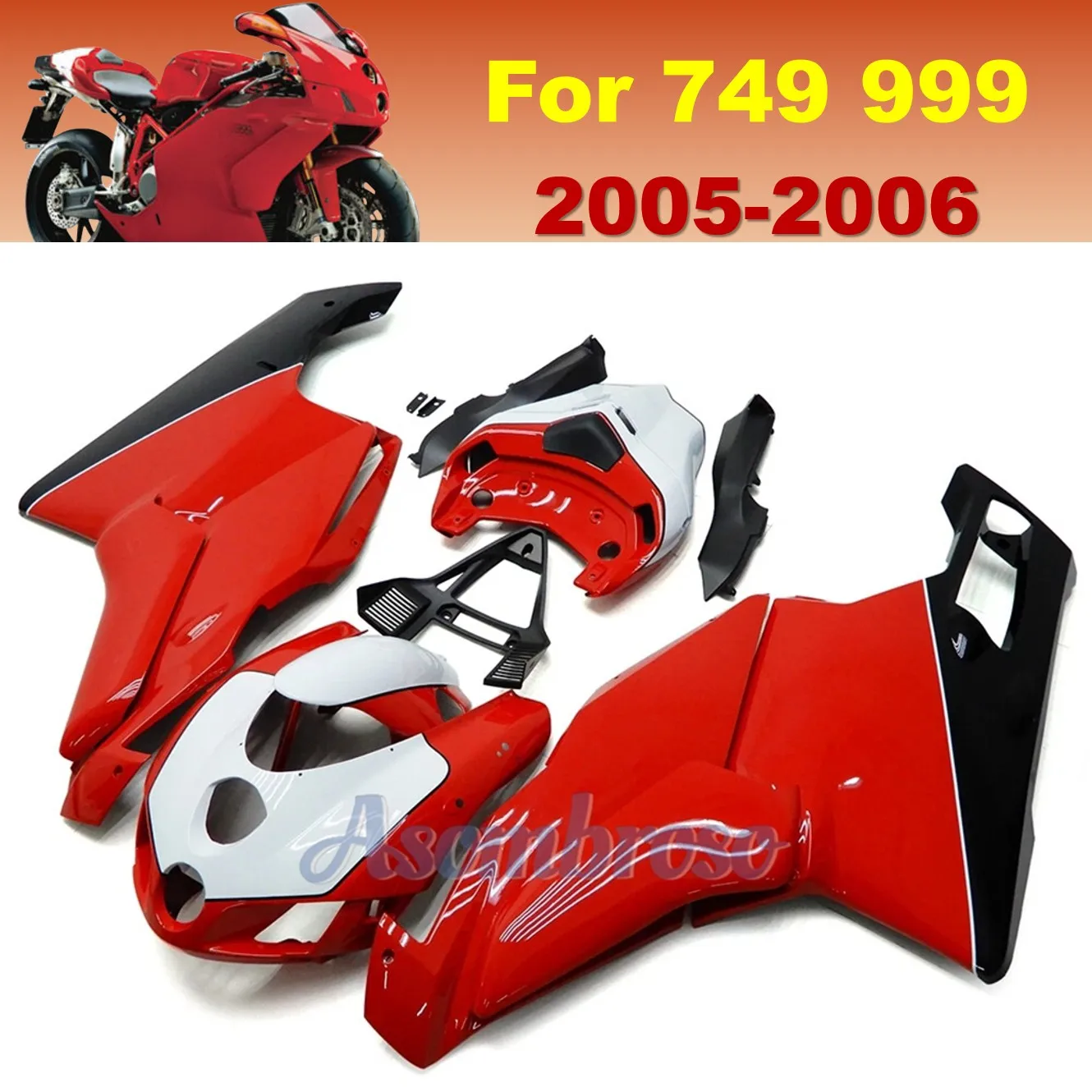 ل Ducati 749 999 2005 2006 الهدايا المجمعة ABS مجموعة لوحات الجسم 749S 749R 999R 999S دراجة نارية الملحقات