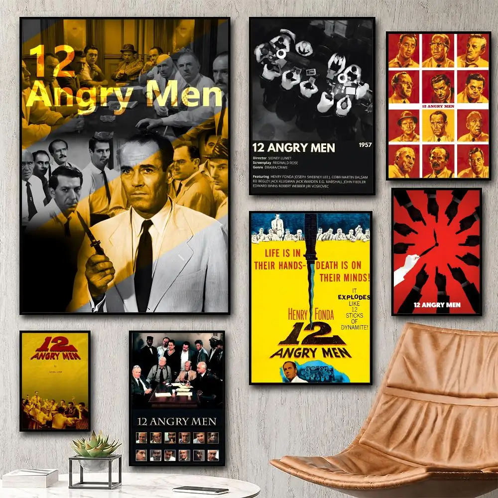 Aesthetic Wall Art Poster Trendy movie 12 Angry Men Poster for Bedroom Dorm Room Home Decor Large Wall Picture Print