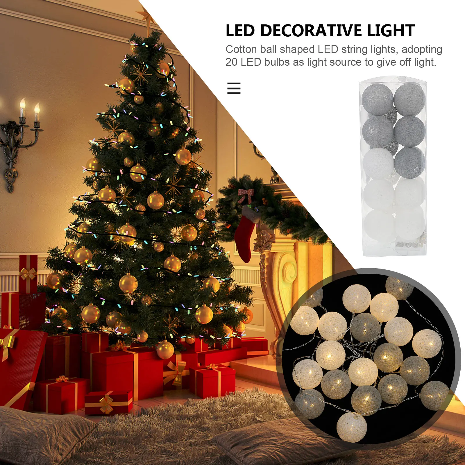 

Cooton ball string lights LED string lights Ball LED string lights LED string lamp LED decorative light