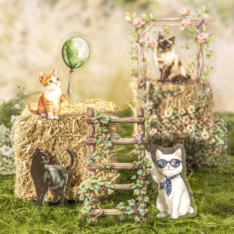 Diario GO, 15 Uds., pegatinas para valla de jardín, Collage, Material decorativo para álbum de recortes, tarjeta, álbum diario, suministros de calcomanías para diario basura