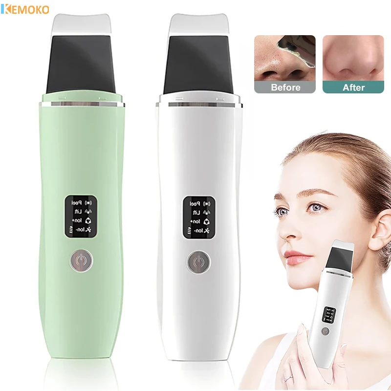 Ultrasonic Skin Scrubber Deep Vibrate Facial Cleaner Shovel Spatula Not Face Scrubber Peeling Blackhead Remover Facial Massager