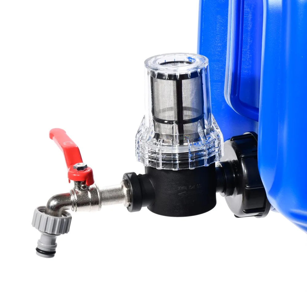 

1set IBC Tank Faucet Adapter S60x6 To 16mm with 80/100/200 Mesh Filter Barrel Connector for Garden Irrigation Aquarium Farm