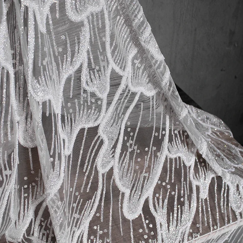 

Ткань из волнистой сетки для платьев, креативная тонкая сетчатая ткань, кружево, дизайнерская ткань оптом, ткань на метр для шитья, полиэстер для рукоделия