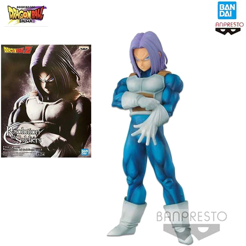 

Оригинальная коллекционная фигурка Bandai BANPRESTO Anime Dragon Ball Z ROS Resolution of Soldiers Trunks, модель игрушки