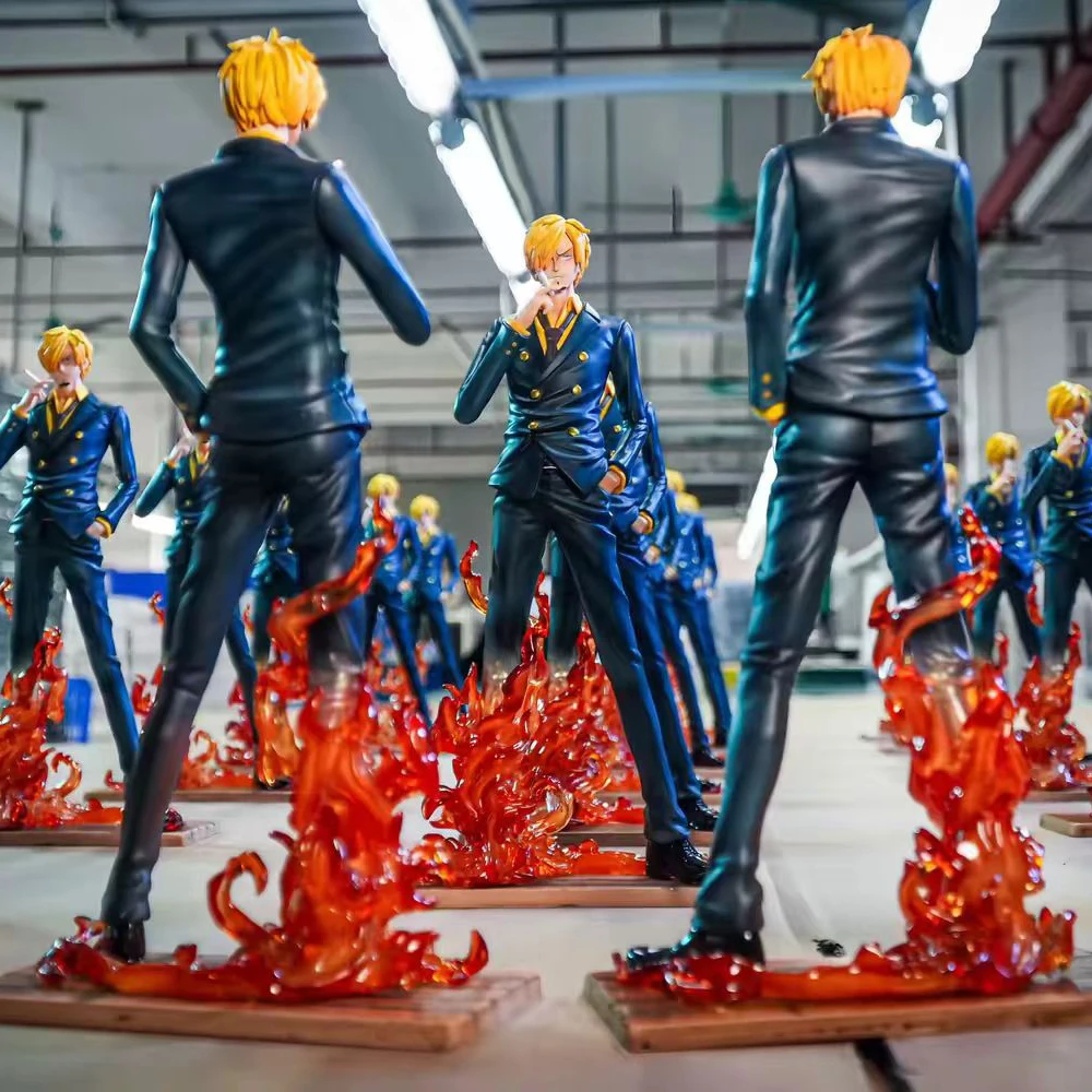 24 cm/9.4in JT C2 Sanji Anime One Piece Sanji Action Figure Diavolo Windleg Sanji Pvc Statua Collezione Ornamento Giocattoli Regali di compleanno