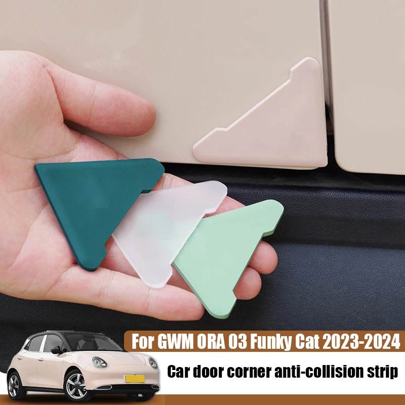 for GWM ORA 03 Funky Cat 2023 2024 Car door anti-collision strip anti scratch and rubbing sticker door corner protection sticker