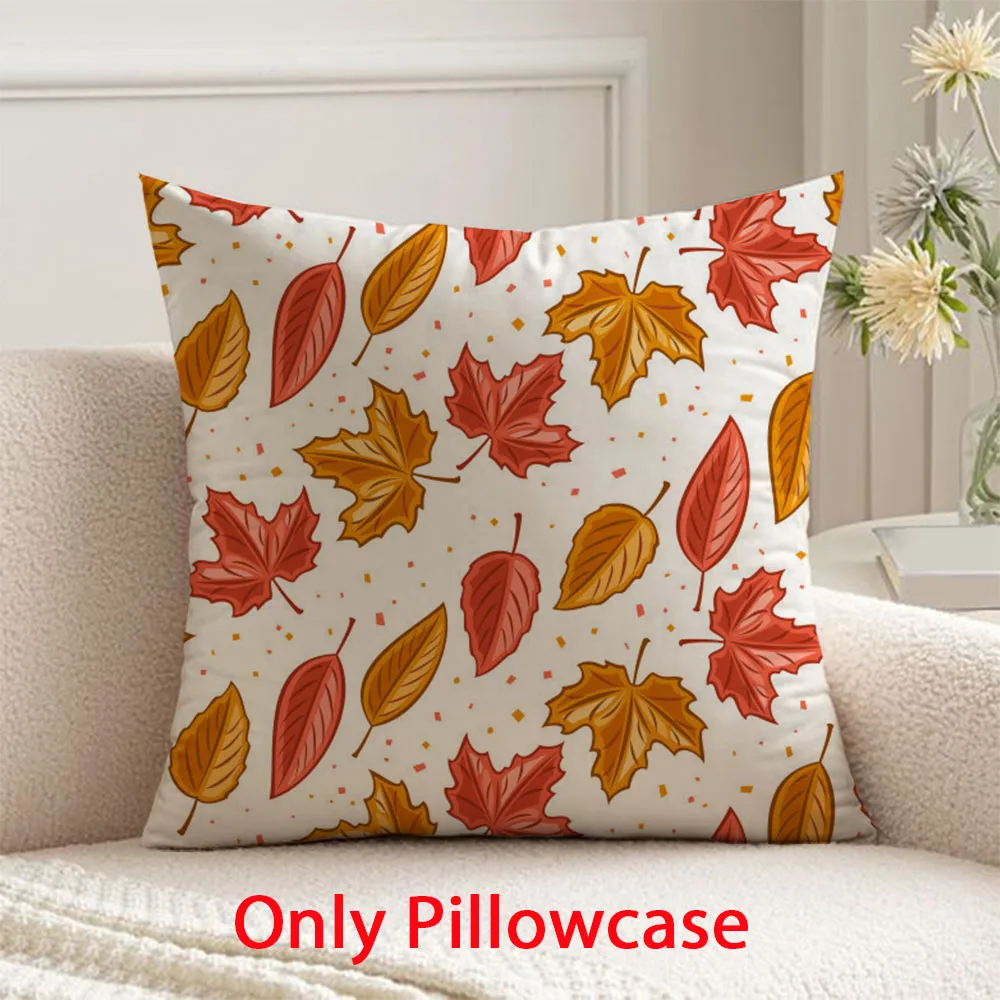 

Harvest Festival Pillow cover decorative 45x45 cushions cover for leaves pattern pillow case Autumn Thanksgiving Day decor