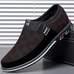 Casual Men's Leather Shoes Slip-On Loafers for Men Business Moccasins Office Men Work Flats Trend Driving Shoes Big Size 2024