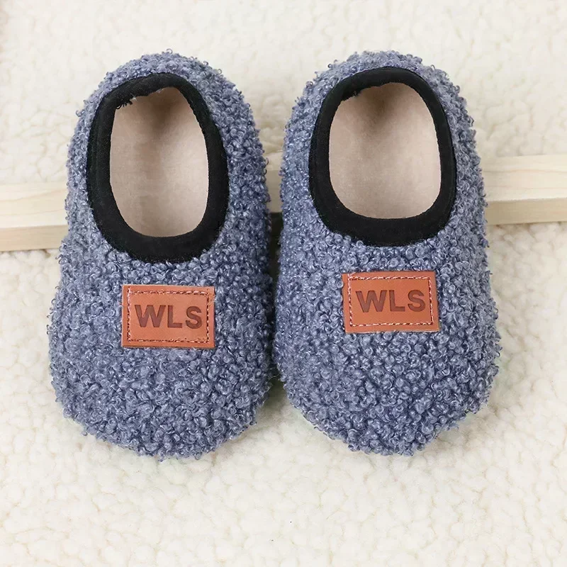 

Winter Warm Baby Slippers Toddler Plush Floor Sock Shoes Boys Girl Children Soft Anti-slip Walking Shoes Indoor Home Kids Shoes