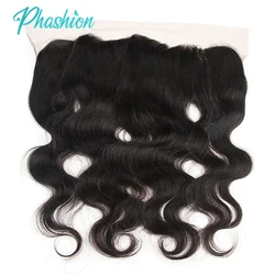 Phashion 26 28 30 Inch 13x6 13x4 Lace Frontal Only Pre Plucked Swiss Transparent Long Full Front Body Wave 100% Remy Human Hair