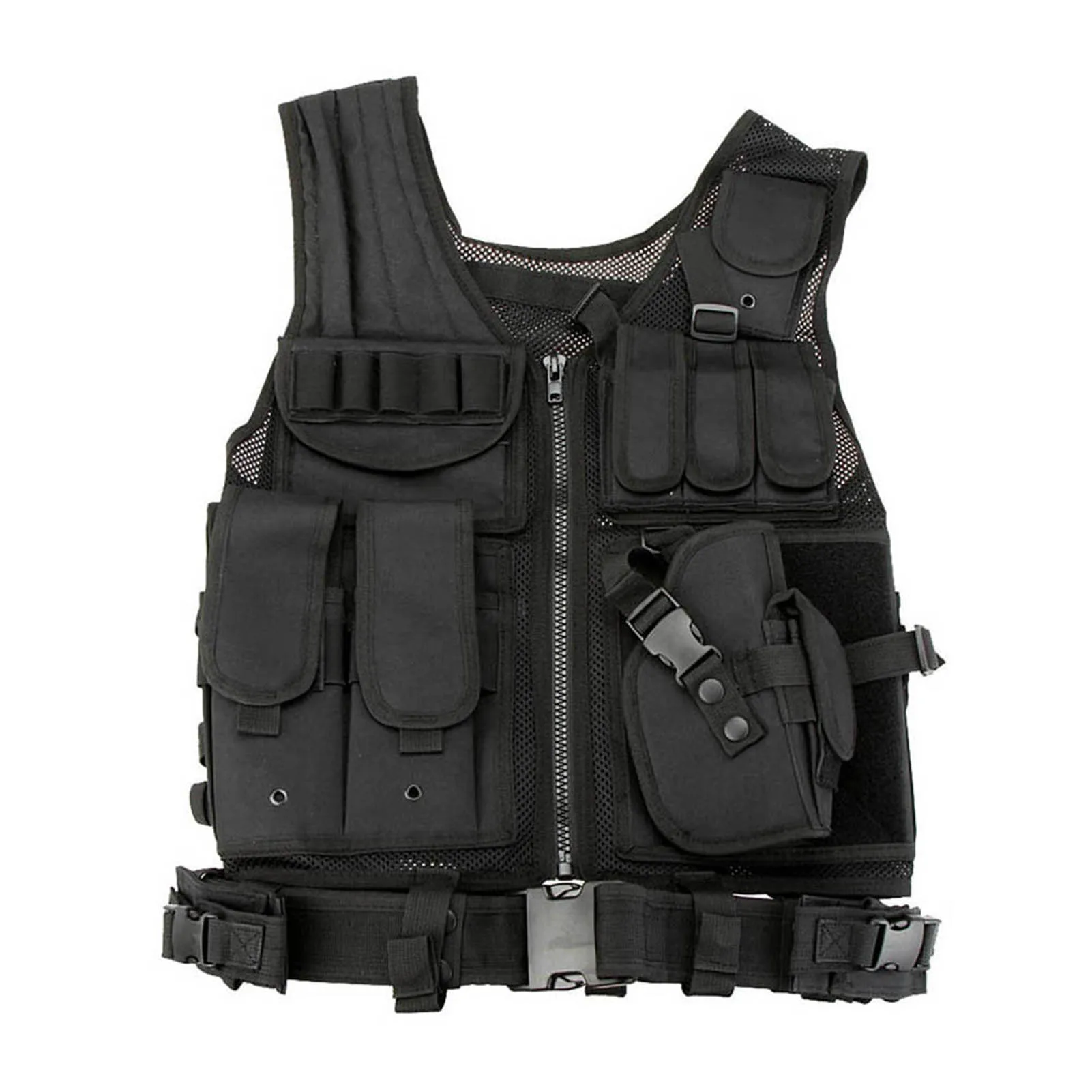 Chaleco de poliéster para caza, chaleco táctico militar para exteriores, poliéster, Airsoft, juego de guerra, chaleco de caza para acampar y hacer senderismo