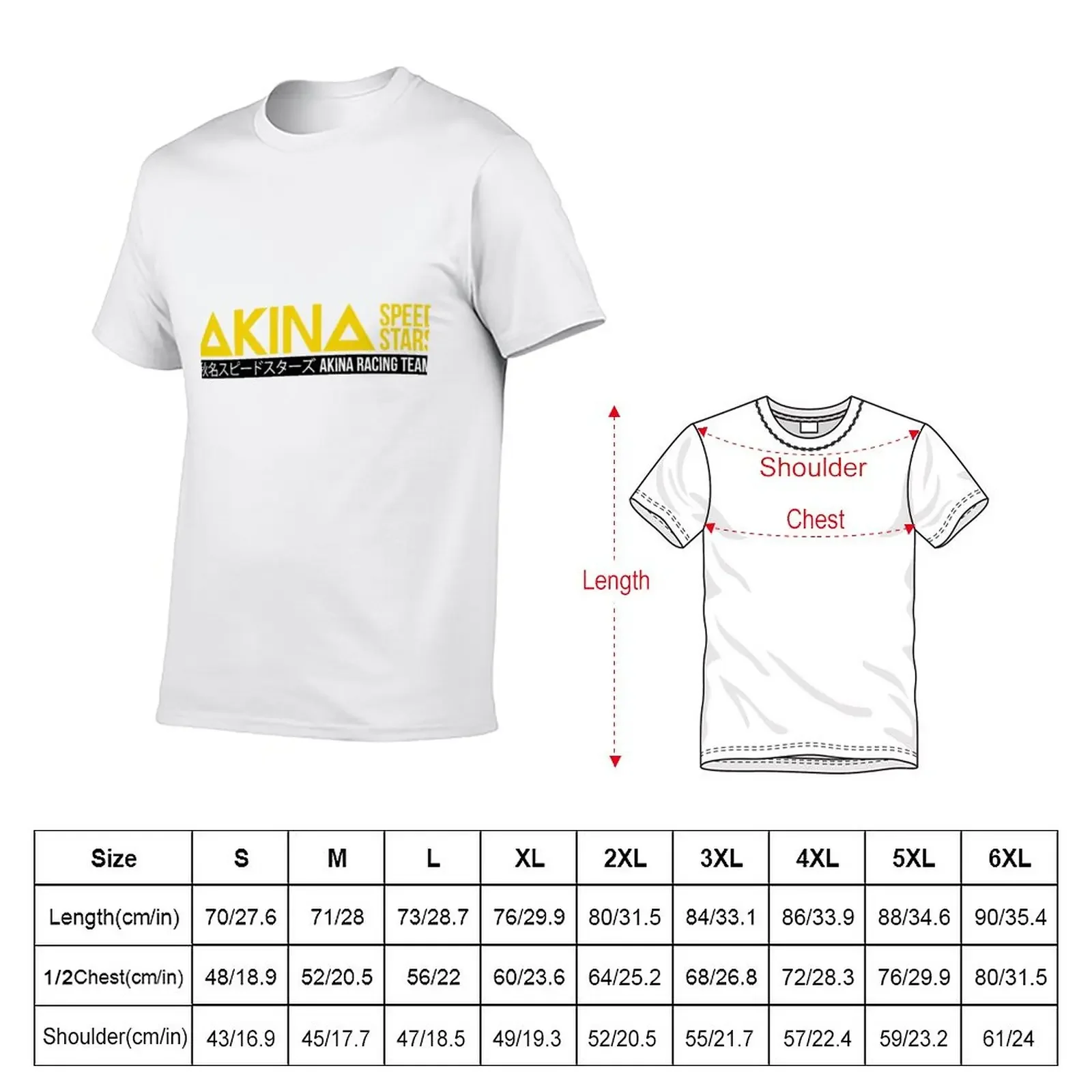 Akina speed stars Gunma Team Classic T-Shirt summer clothes customizeds oversizeds mens t shirts