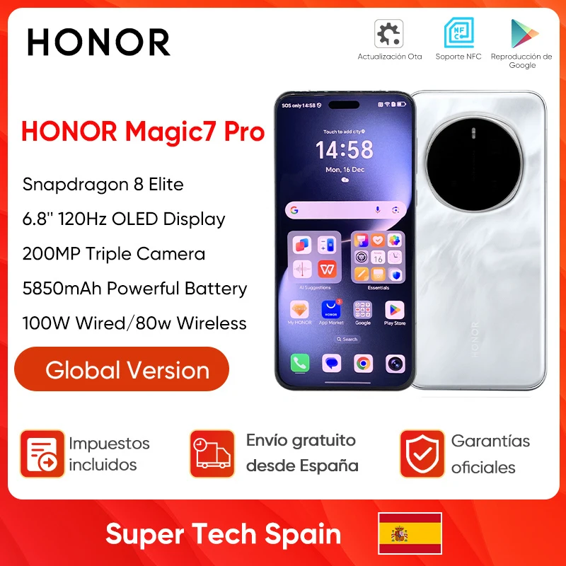 ?Marque +? Première mondiale Version mondiale HONOR Magic7 Pro 5G Smartphone Magic 7 Pro Snapdragon 8 Elite Écran OLED 120 Hz ?Marque +? Première mondiale Version mondiale HONOR Magic7 Pro 5G Smartphone Magic 7 Pro Snapdragon 8 Elite Écran OLED 120 Hz