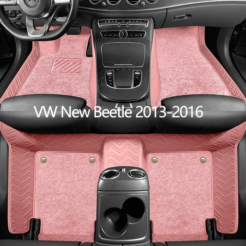 

Custom Leather Car Floor Mats For VW New Beetle 2013 2014 2015 2016 Car Carpet Mats Interior Accessories